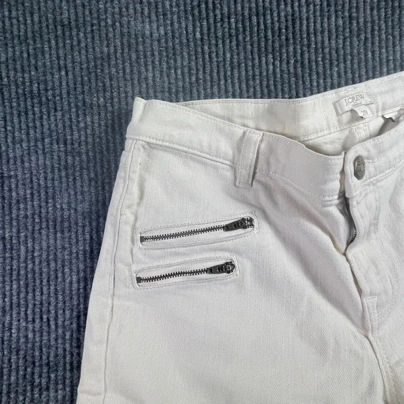 J Crew Jeans Womens 29 White Denim Skinny‎ Zipped Pockets Stretch Mid Rise 32x27 - Picture 4 of 15